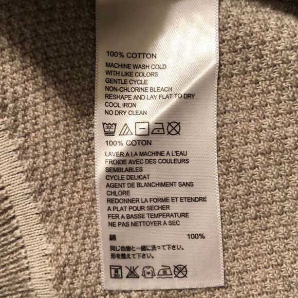 Tommy Bahama XL Beige V-Neck 💯Cotton Pullover Sweater - Picture 11 of 11